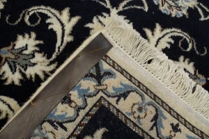 Navy Blue Classic Floral 2'4X4'6 Nain Persian original Rug