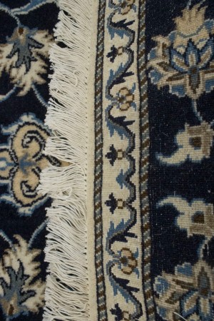 Navy Blue Floral Classic 2'4X4'5 Nain Persian Rug