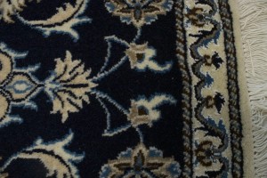 Navy Blue Floral Classic 2'4X4'5 Nain Persian Rug