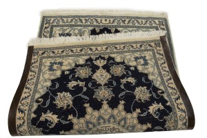 Navy Blue Floral Classic 3X4'6 Nain Persian Rug