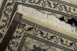 Navy Blue Floral Classic 3X4'6 Nain Persian Rug