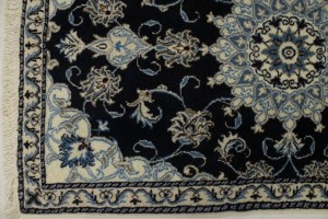 Navy Blue Floral Classic 3X4'5 Nain Persian Rug