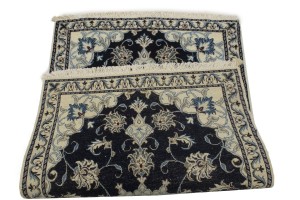 Navy Blue Floral Classic 3X4'5 Nain Persian Rug