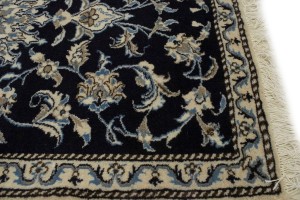 Navy Blue Floral Classic 3X5 Nain Persian Rug