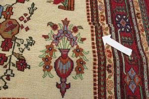 Cream Tribal 3X8 Sumak Persian Runner Rug