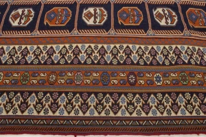 Purple-navy Tribal 4X7 Sumak Persian Oriental Rug