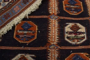 Purple-navy Tribal 4X7 Sumak Persian Oriental Rug