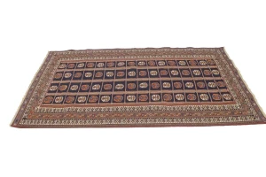 Purple-navy Tribal 4X7 Sumak Persian Oriental Rug