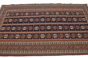 Purple-navy Tribal 4X7 Sumak Persian Oriental Rug