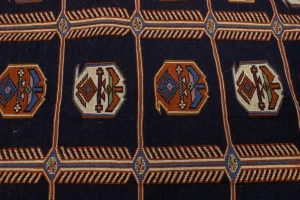 Purple-navy Tribal 4X7 Sumak Persian Oriental Rug