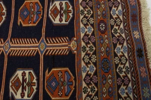 Purple-navy Tribal 4X7 Sumak Persian Oriental Rug