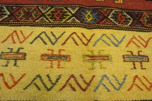 Beige Tribal 3X6 Sumak Herati Persian Rug