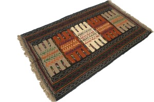 Cream Beige Tribal Geometric 3X5 Oriental Rug