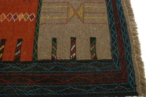 Khaki Tribal 3X6 Sumak Herati Persian Rug