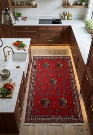 Orange Tribal 4'5X7 Sumak Persian Rug