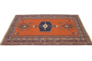 Orange Tribal 4X7 Sumak Persian Rug