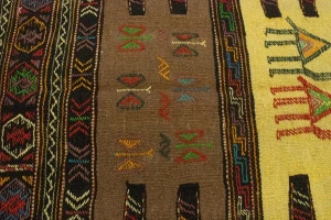 Khaki Tribal 3'4X5'7 Sumak Herati Persian original Rug