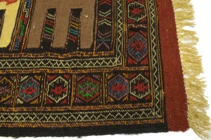 Khaki Tribal 3'4X5'7 Sumak Herati Persian original Rug