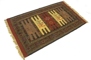 Khaki Tribal 3'4X5'7 Sumak Herati Persian original Rug