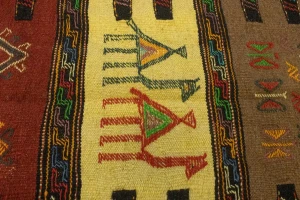 Khaki Tribal 3'4X5'7 Sumak Herati Persian original Rug