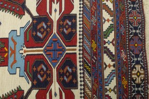 Cream Tribal 4X7 Sumak Persian Rug