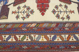 Cream Tribal 4X7 Sumak Persian Rug