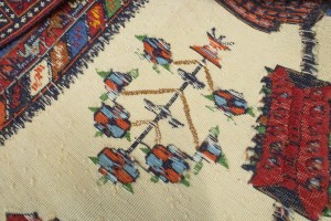 Cream Tribal 4X7 Sumak Persian Rug