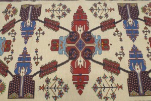 Cream Tribal 4X7 Sumak Persian Rug