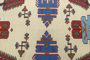 Cream Tribal 4X7 Sumak Persian Rug