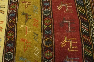 Golden Beige Tribal 3X6 Sumak Herati Persian Rug