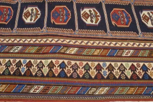 Plum Tribal 4'4X7'5 Sumak Persian Oriental Rug