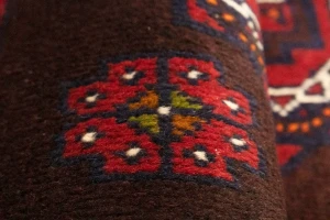 Vintage Burgundy Tribal 3'5X7 Balouch Persian Rug