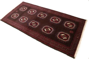 Vintage Burgundy Tribal 3'5X7 Balouch Persian Rug