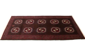 Vintage Burgundy Tribal 3'5X7 Balouch Persian Rug