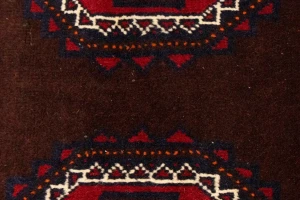 Vintage Burgundy Tribal 3'5X7 Balouch Persian Rug