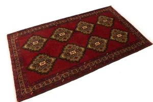 Vintage Red Tribal 3'6X6'3 Balouch Persian Rug