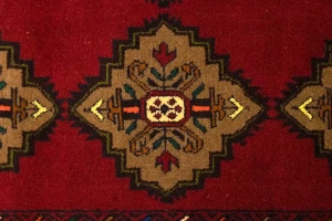 Vintage Red Tribal 3'6X6'3 Balouch Persian Rug