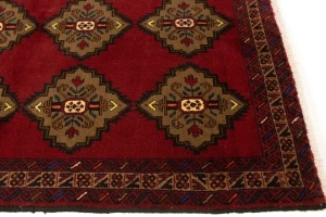 Vintage Red Tribal 3'6X6'3 Balouch Persian Rug
