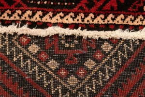 Red Vintage Tribal 3'3X6'5 Balouch Persian Oriental Rug