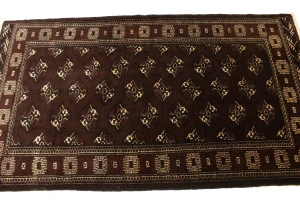 Burgundy Tribal 3'6X6'4 Balouch Persian Rug