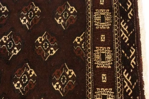 Burgundy Tribal 3'6X6'4 Balouch Persian Rug