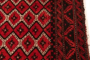 Cherry Red Tribal 3X6 Balouch Persian Oriental Rug