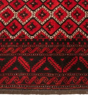Cherry Red Tribal 3X6 Balouch Persian Oriental Rug