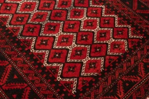 Cherry Red Tribal 3X6 Balouch Persian Oriental Rug