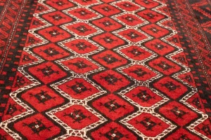 Cherry Red Tribal 3X6 Balouch Persian Oriental Rug