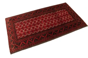 Cherry Red Tribal 3X6 Balouch Persian Oriental Rug