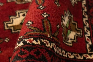 Vintage Red Tribal 3'6X6'9 Turkoman Persian Rug