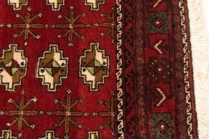 Vintage Red Tribal 3'6X6'9 Turkoman Persian Rug