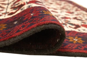 Vintage Red Tribal 3'2X5'4 Balouch Persian Rug