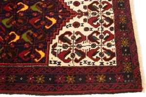 Vintage Red Tribal 3'2X5'4 Balouch Persian Rug